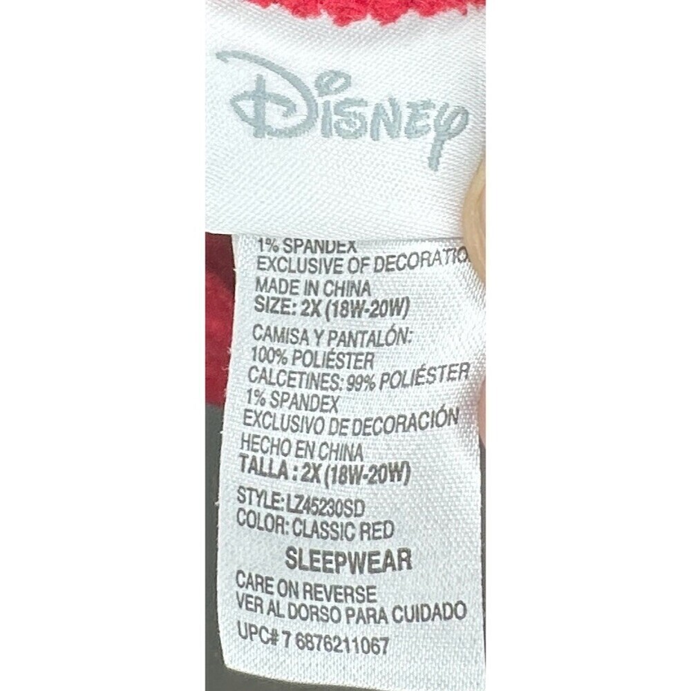 Disney Mickey Mouse sweatshirt Womens 2XL Red Fleece Pullover Crew Neck - Picture 2 of 6